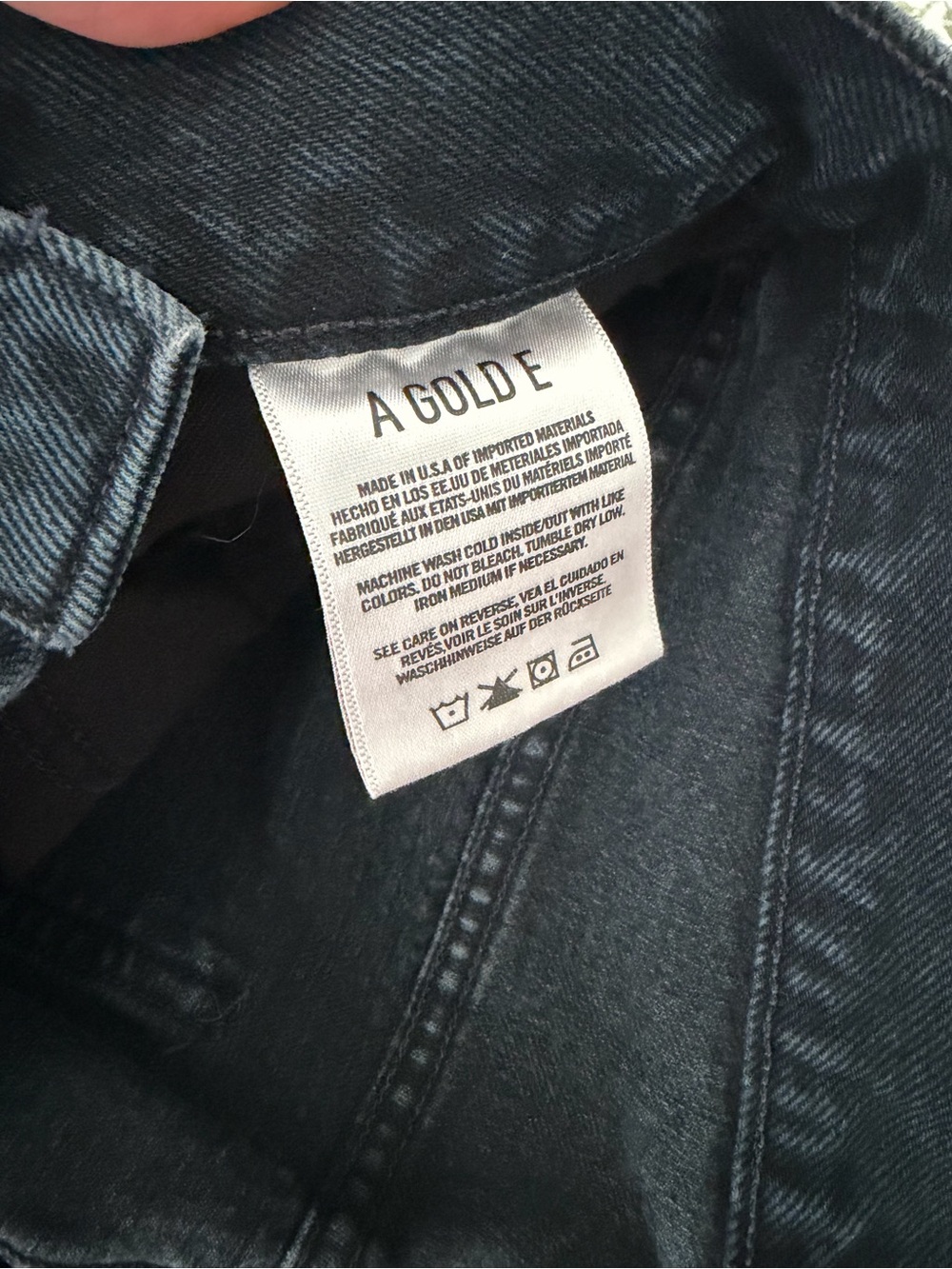 AGOLDE Black Denim Jeans - Classic Straight Fit. Size 28. - Picture 2 of 4